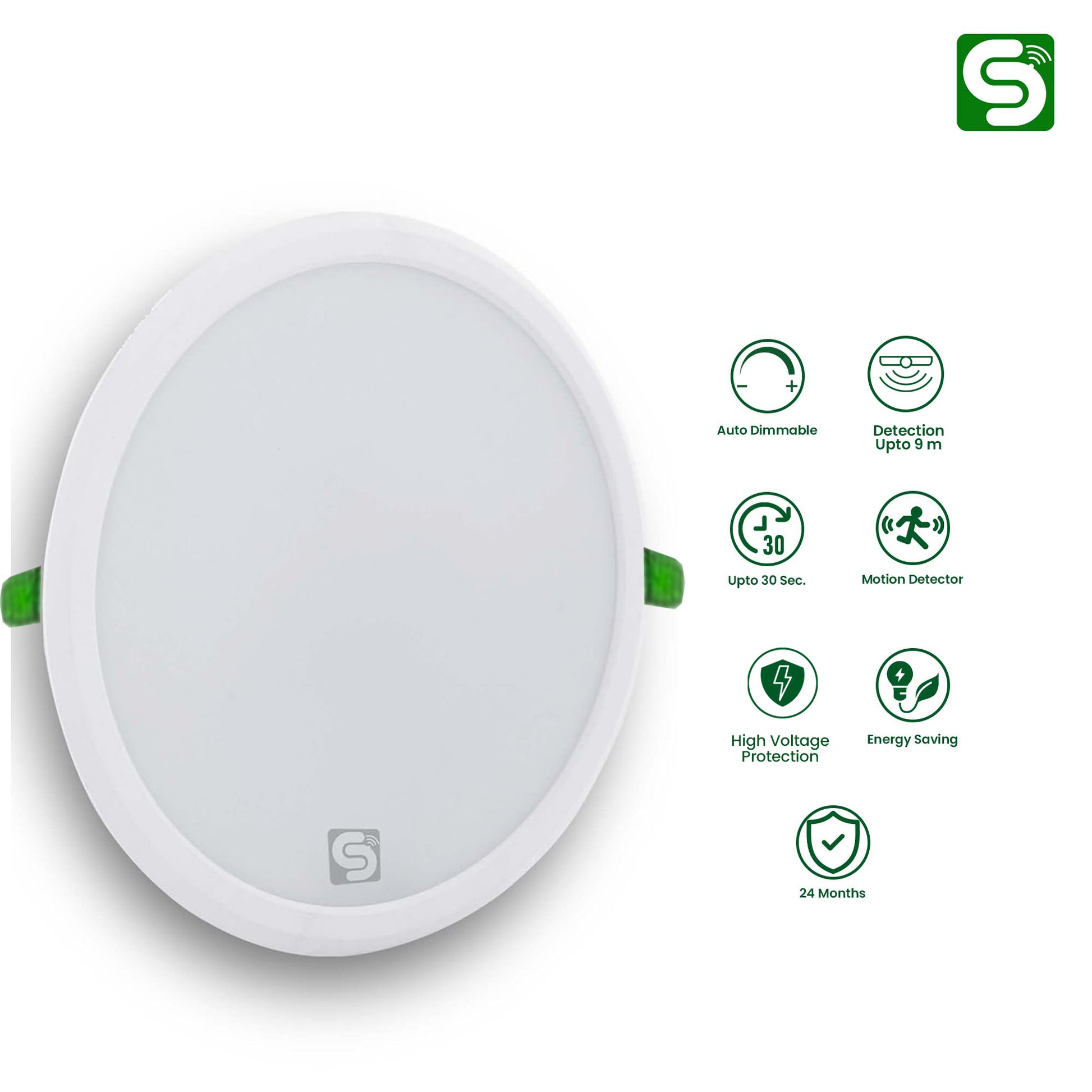 surface round panel with auto dimmable 