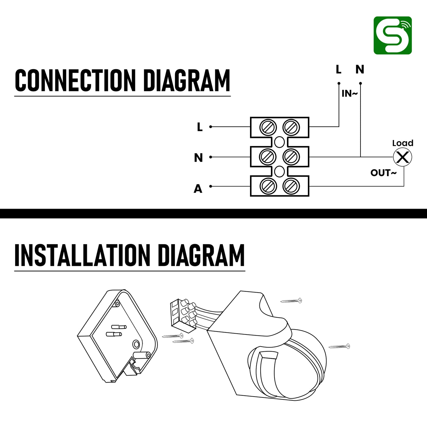 wall mount motion sensor IP65 